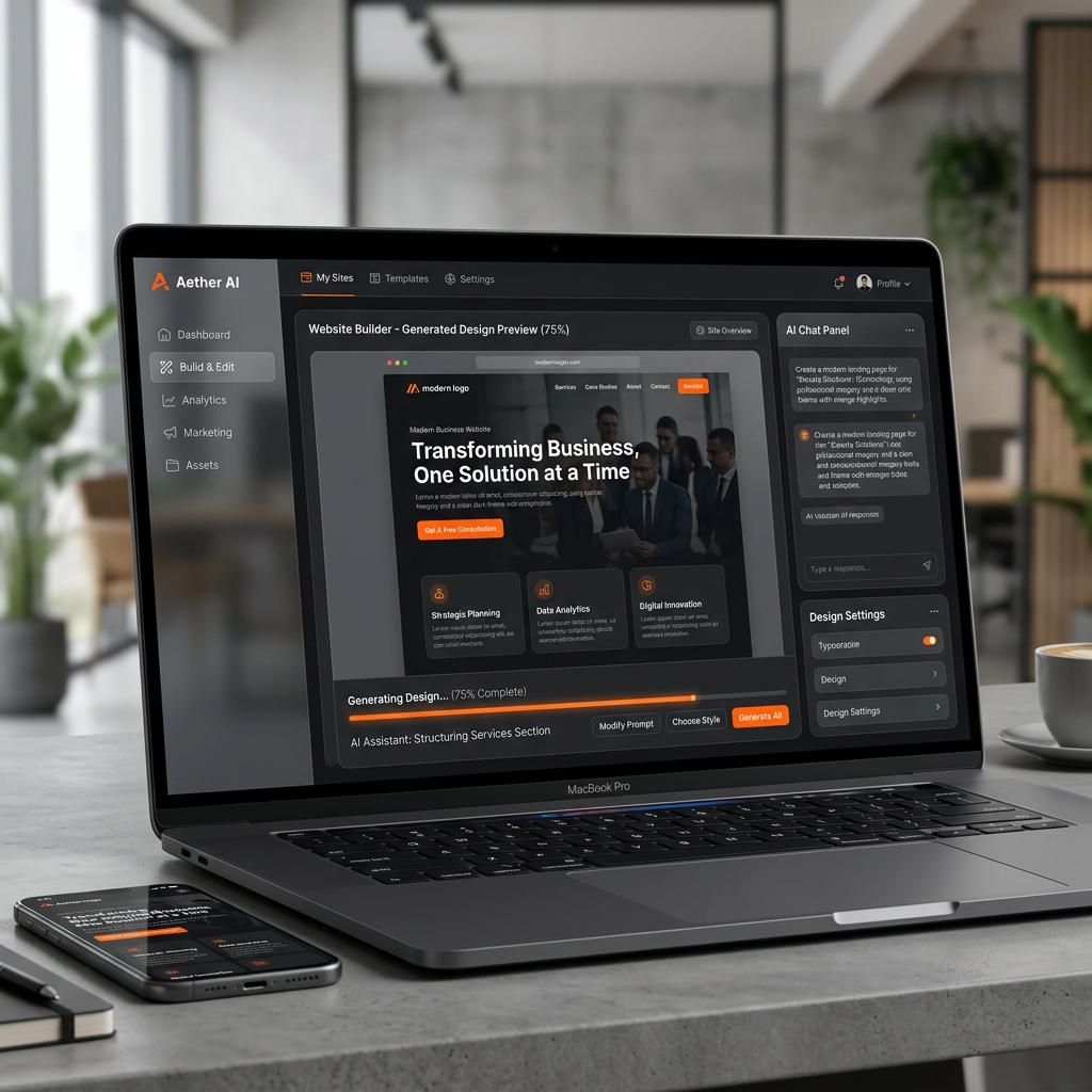 Free Website Builder Preview Mockup